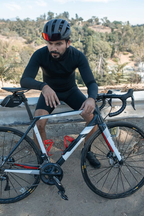 cyclist resting